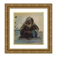 thumbnail image 1 of Henry&nbsp;Brokman 12x13 Gold Ornate Wood Frame and Double Matted Museum Art Print Titled - Arab Sitting from the Front (ca 1891), 1 of 4
