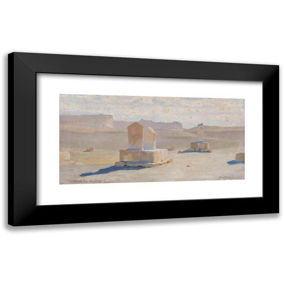 Henry Brokman 18x11 Black Modern Framed Museum Art Print Titled - Cairo, Tombs of the Caliphs (ca 1893)