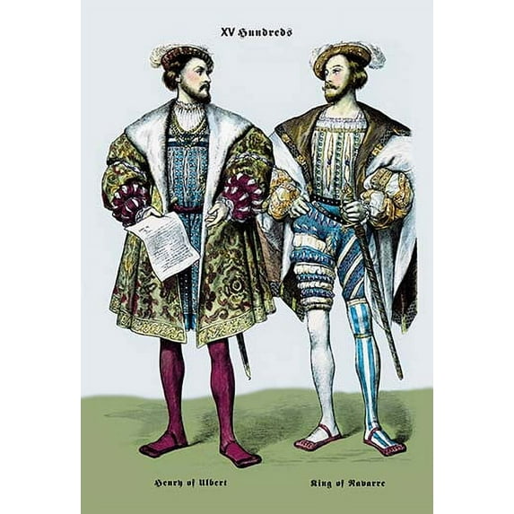 Henry of Ulbert and the King of Navarre, 16th Century Fine art canvas print (20" x 30")