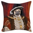 thumbnail image 1 of Henry the Pug 18"X 18" Pillow Cover, 1 of 2
