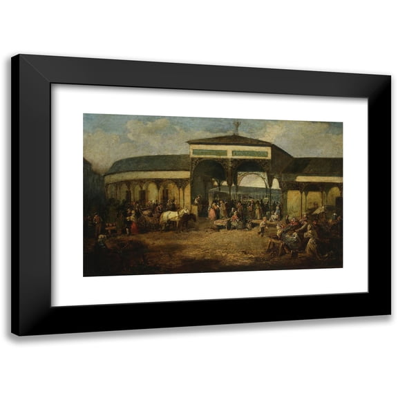 Henryk Pillati 14x11 Black Modern Framed Museum Art Print Titled - Iron-Gate Square (1853)
