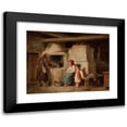 thumbnail image 1 of Henryk Pillati 18x15 Black Modern Framed Museum Art Print Titled - In a Peasant Cottage, 1 of 5