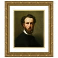 thumbnail image 1 of Henryk Rodakowski 20x24 Gold Ornate Framed and Double Matted Museum Art Print Titled - Self-Portrait (1849), 1 of 4