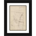 thumbnail image 1 of Henryk Siemiradzki 11x14 Black Ornate Wood Framed Double Matted Museum Art Print Titled: A Sketch of the Interior with a Pillar and Connected Curtain (1883), 1 of 5