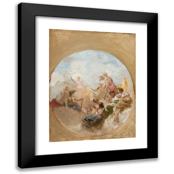 Henryk Siemiradzki 19x24 Black Modern Framed Museum Art Print Titled - Aurora (Goddess of the Dawn) (circa 1886)