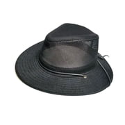 Henschel Aussie Breezer Original Made in USA Cotton Mesh Hat 5312 / 5310 from Miami Hat Shop, UPF50+, Packable Black, Small