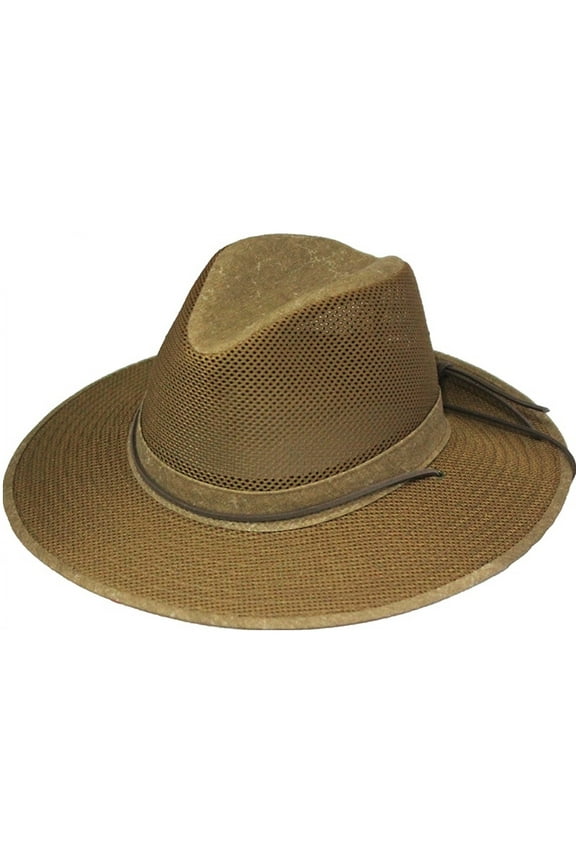 Aussie Breezer Original Made in USA Cotton Mesh Hat 5312 / 5310 from Miami Hat Shop, UPF50+, Packable (Earth, XX-Large)