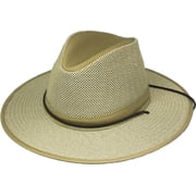 Henschel Aussie Breezer Original Made in USA Cotton Mesh Hat 5312 / 5310 from Miami Hat Shop, UPF50+, Packable Khaki, Medium