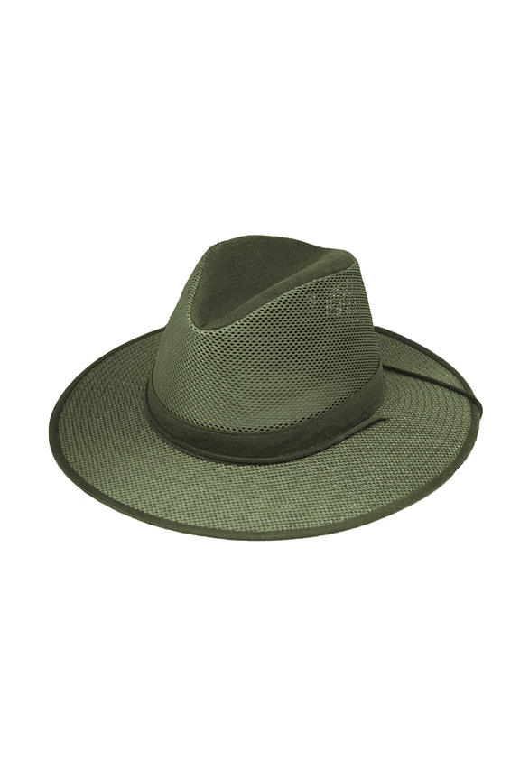 Aussie Breezer Original Made in USA Cotton Mesh Hat 5312 / 5310 from Miami Hat Shop, UPF50+, Packable (Olive, Small)