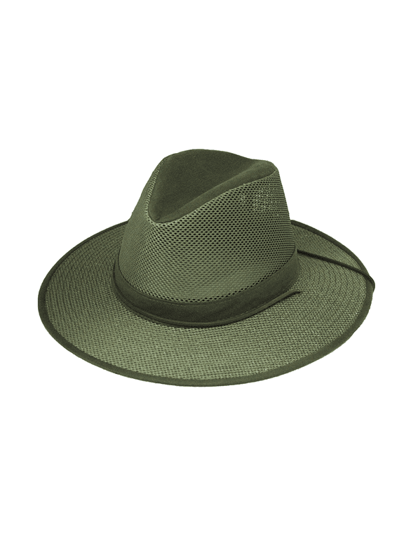 Aussie Breezer Original Made in USA Cotton Mesh Hat 5312 / 5310 from Miami Hat Shop, UPF50+, Packable (Olive, Small)