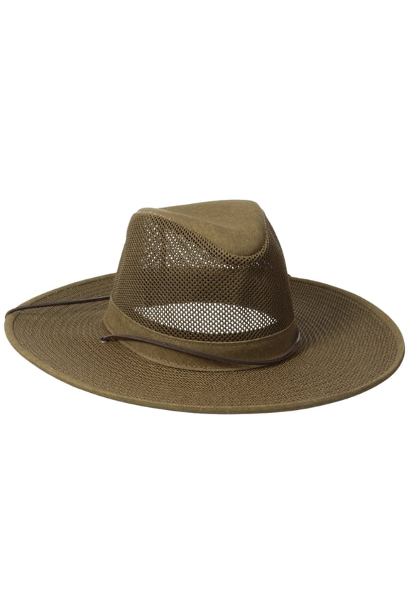 Crushable Soft Mesh Aussie Breezer Hat, Earth, Small