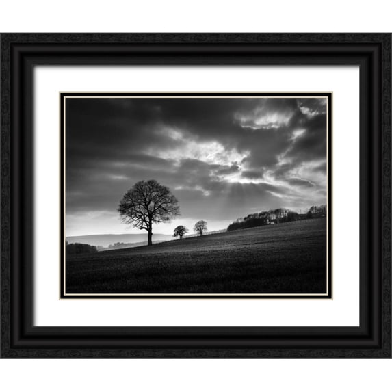 Henson, Martin 32x25 Black Ornate Wood Framed with Double Matting Museum Art Print Titled - Sundown