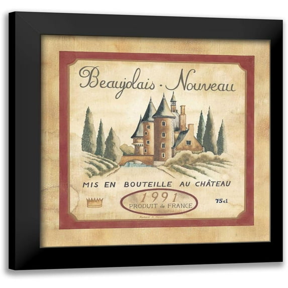Henson, Richard 15x15 Black Modern Framed Museum Art Print Titled - Beaujolais Nouveau 1991
