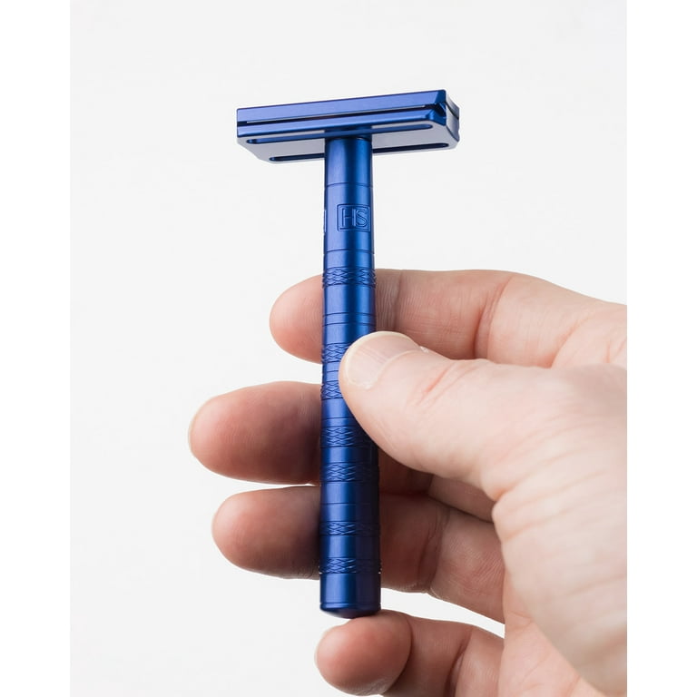 Henson Shaving Safety Razor - Aluminum - Steel Blue Colour
