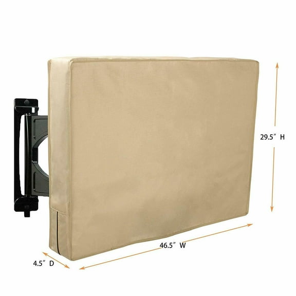 Hentex TV Cover 46”-48“, Waterproof, UV Protection, Cold-Resistant, Scratch-Free, 3-Way Flap Fitting on Most TV Mounts