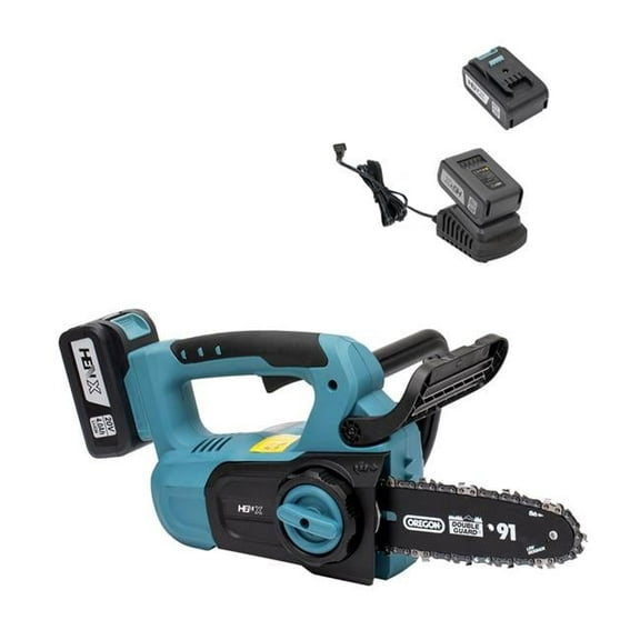 Henx 8 in. 20V Cordless Chain Saw with Charger & Battery