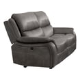 thumbnail image 1 of Heny Manual Reclining Loveseat- Pillow Tufted Back- Dark Gray 68 Inch, 1 of 7