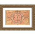 thumbnail image 1 of Heorhiy Narbut 2x Matted 24x18 Gold Ornate Framed Art Print '100 karbovanets of the Ukrainian National Republic (avers)', 1 of 2