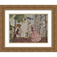 thumbnail image 1 of Heorhiy Narbut 2x Matted 24x20 Gold Ornate Framed Art Print 'Illustration to Ivan Krylov's fable 'The Ant and the Dragonfly'', 1 of 2