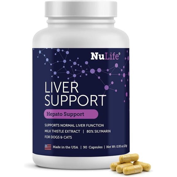 Hepato Support - Liver Support for Dogs and Cats with Silymarin - Contains Milk Thistle for Dogs & Cats and Vitamin B Complex (B1, B2, B6, B12) - Promotes Canine & Feline Hepatic Health - 90ct
