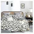 thumbnail image 1 of Hepburn Black/White Floral 100% Cotton Reversible Comforter Set, 1 of 2