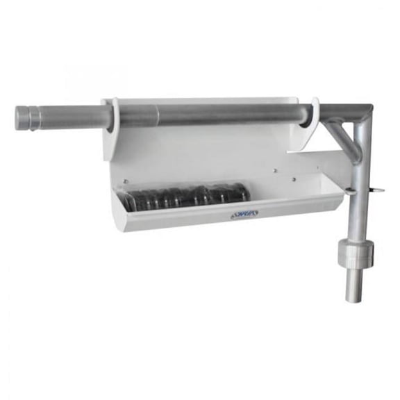 Hepfner Racing Products HRPHRP6356-WHT Aluminum Wheel Wrench Rack Wall Mount - White Powder Coat