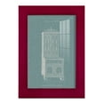 thumbnail image 1 of Hepplewhite Desk & Bookcase III - Framed Print w/glass - Cherry Red, 1 of 8