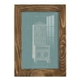 thumbnail image 1 of Hepplewhite Desk & Bookcase III - Framed Print w/glass - Walnut, 1 of 8