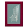 thumbnail image 1 of Hepplewhite Desk & Bookcase IV - Framed Print w/glass - Cherry Red, 1 of 8