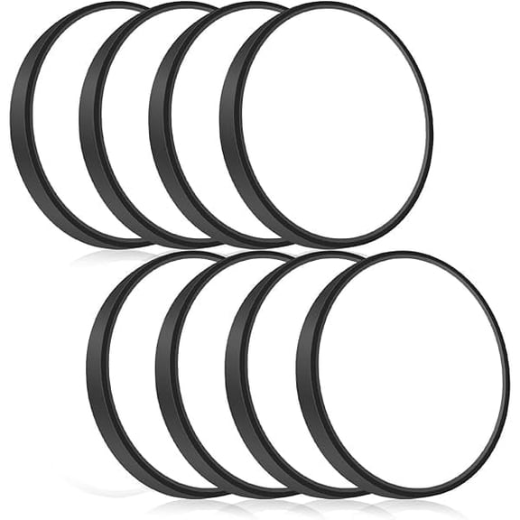 HOVMAP 8PCLED Ceiling Light Flush Mount Fixture 7 inches Wide 15W 5CCT 100W Equivalent Closet Light Fixture, Ultra Thin Round Black Surface Flushmount Fixtures for Bathroom, Bedroom, Kitchen, Black
