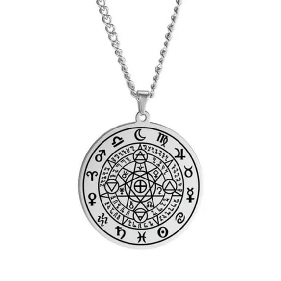 Heptagram Pendant Necklace Protection Amulet Faith of Constellations Soloman