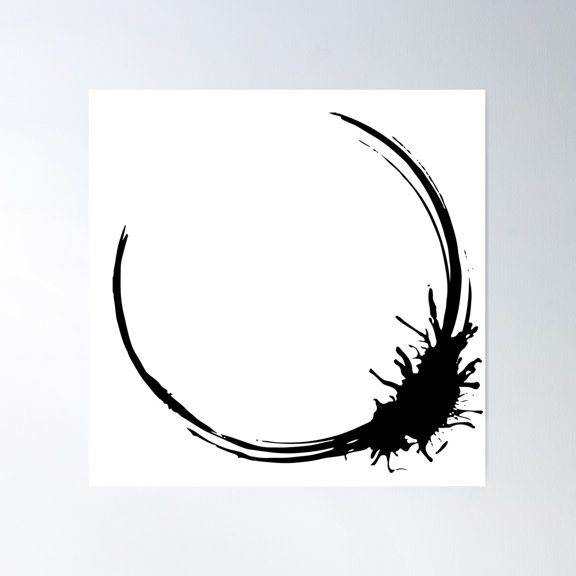 Heptapod B (Translation: "Time" [Linear]) Poster Wall Art, Modern Wall Decor For Living Room Bedroom, 30x30 UNFRAMED