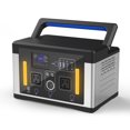 Portable Power Station 1000W Peak, Pure Sine Wave 700W AC 120V Outlets & LED Flashlight, 577Wh Lithium ion Battery, Ultra-Quiet Fan Solar Generator for Outdoor Camping CPAP RV Home Emergency Backup