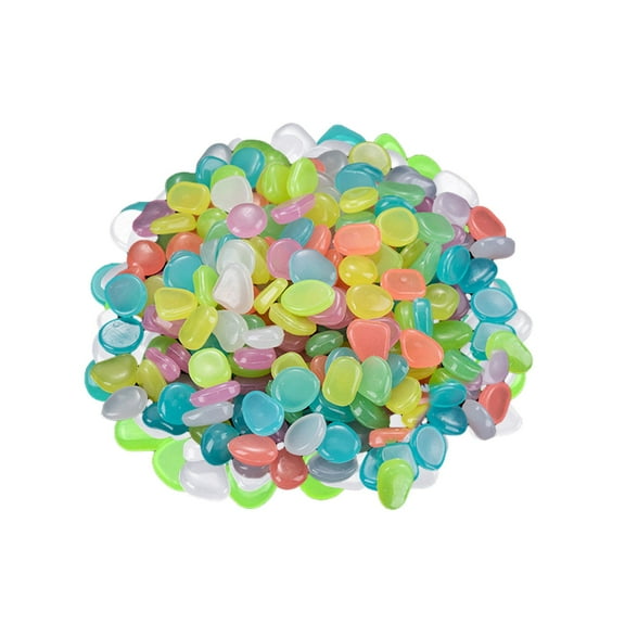 Heqing Boutique 2026 New Luminous Aquariums The Pebbles in Decor for Garden Rocks Dark Glow 200Pcs Stones Home Decor