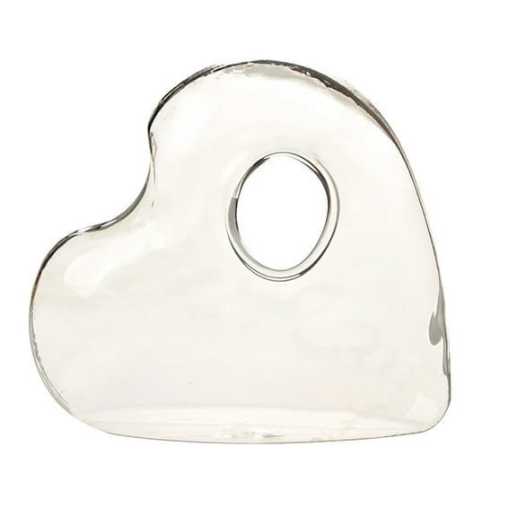 Heqing Boutique 2026 New Transparent Creative Love Vase Hydroponic Container Glass Vase Home Desktop