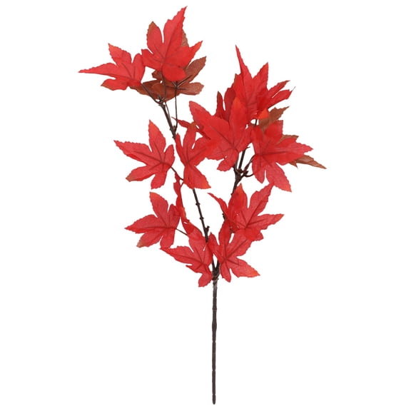Heqing Boutique Artificial Maple Leaves Branches 21.6in Fall Leaves Stems Plants Outdoor Greenery for Home Kitchen Farmhouse Thanksgiving Table Centerpiece Fireplace Halloween orange Hot Sale