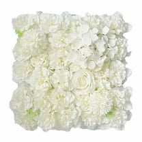 Heqing Boutique Flower Wall Backdrop,Floral Wall Panel White Artificial Silk Rose Wall Decor Ideal for Wedding Celebrations, Festive Party Backdrops and Home Decor-2025 New