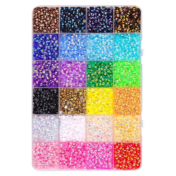Heqing Boutique Hot Sale The 40 Color Resin Jelly Beads Are Dazzling. The 3 Millimeter 32 000 Piece Flat Gemstones Are Used for Production Along with 3 Pieces ofGlue.