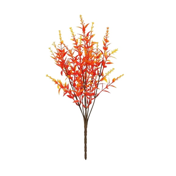Heqing Boutique Hot Sale Artificial Flowers Fake Outdoor Plants Faux Lavender Flower Plastic Shrubs Faux Flowers Fake Ferns Winter Artificial Fowers for Outdoors indoor Outside Hanging Decorations