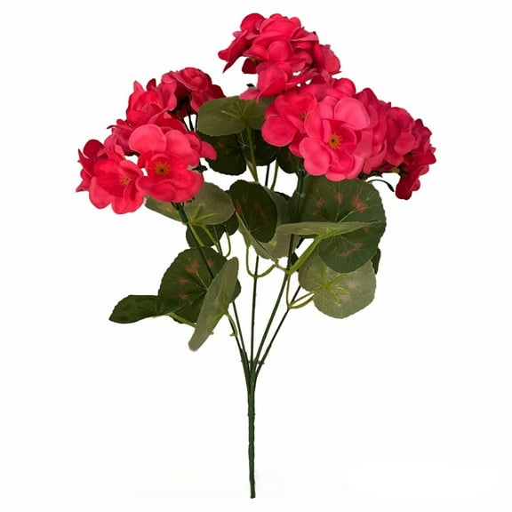 Heqing Boutique Hot Sale Fake Flowers Artificial Geranium Flowers for Outdoors Geranium Flowers Outdoor Garden Plants Faux Flower for Home Kitchen Table Centerpieces Decor