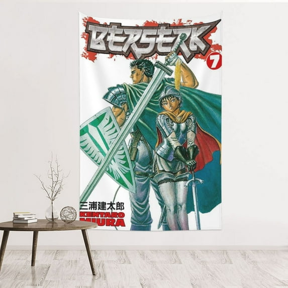 Heqqred Anime Berserk Tapestry Wall Hanging Home Decoration Wall Blanket Dormitory Living Room Bedroom Backdrop Poster( 60x40inch)