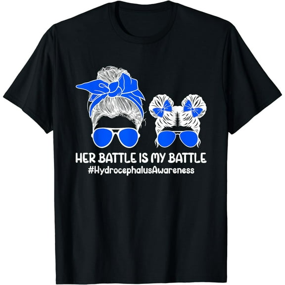 Her Battle Hydrocephalus Awareness Hydrocephalus Mom T-Shirt
