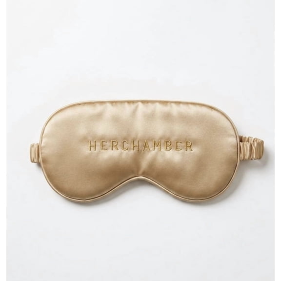 Her Chamber | Silk Sleep Mask & Blindfold Elastic Strap | Night Eyeshade Travel for Women, Sleeping Blackout