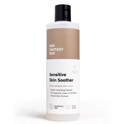 Her Fantasy Box | Sensitive Probiotic+ Gentle Cleanser  Fragrance-Free, pH Balanced Body Wash with Chamomile & Probiotic Lysates, Vegan & Cruelty Free, 16 oz