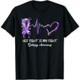 thumbnail image 1 of Her Fight Is My Fight Purple Ribbon Epilepsy Awareness T-Shirt, 1 of 2