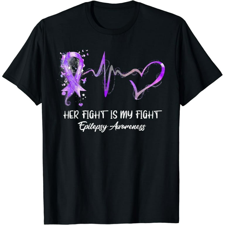Her Fight Is My Fight T-Shirt Purple Ribbon Awareness Shirt Her Fight Is My Fight T-Shirt Purple Ribbon Awareness Shirt