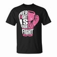 thumbnail image 1 of Her Fight Is Our Fight Breast Cancer Awareness Boxing Glove TShirt, 1 of 6
