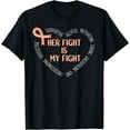 thumbnail image 1 of Her Fight is My Fight Uterine Cancer Awareness T-Shirt, 1 of 2
