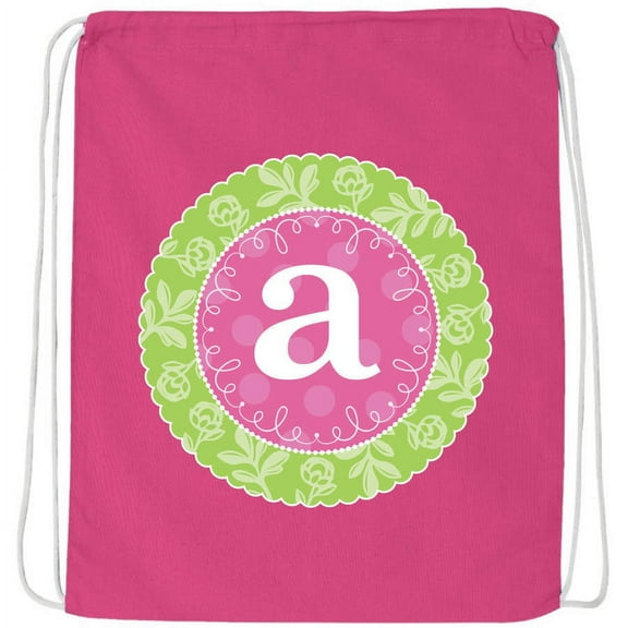 Her Initial Personalized Drawstring Bag