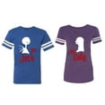 thumbnail image 1 of Her Jack His Sally Matching Couple Cotton Jerseys (Men Royal / Women Purple) (Men M / Women M), 1 of 3